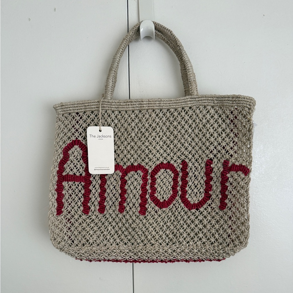 THE JACKSON JUTE BEACH BAG - Amour' Small Bag